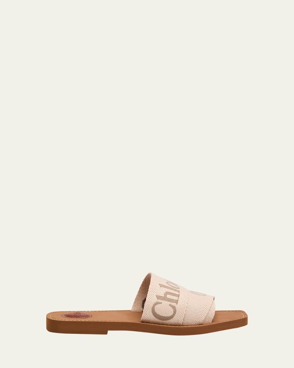 x High Summer Woody Embroidered Logo Flat Sandals